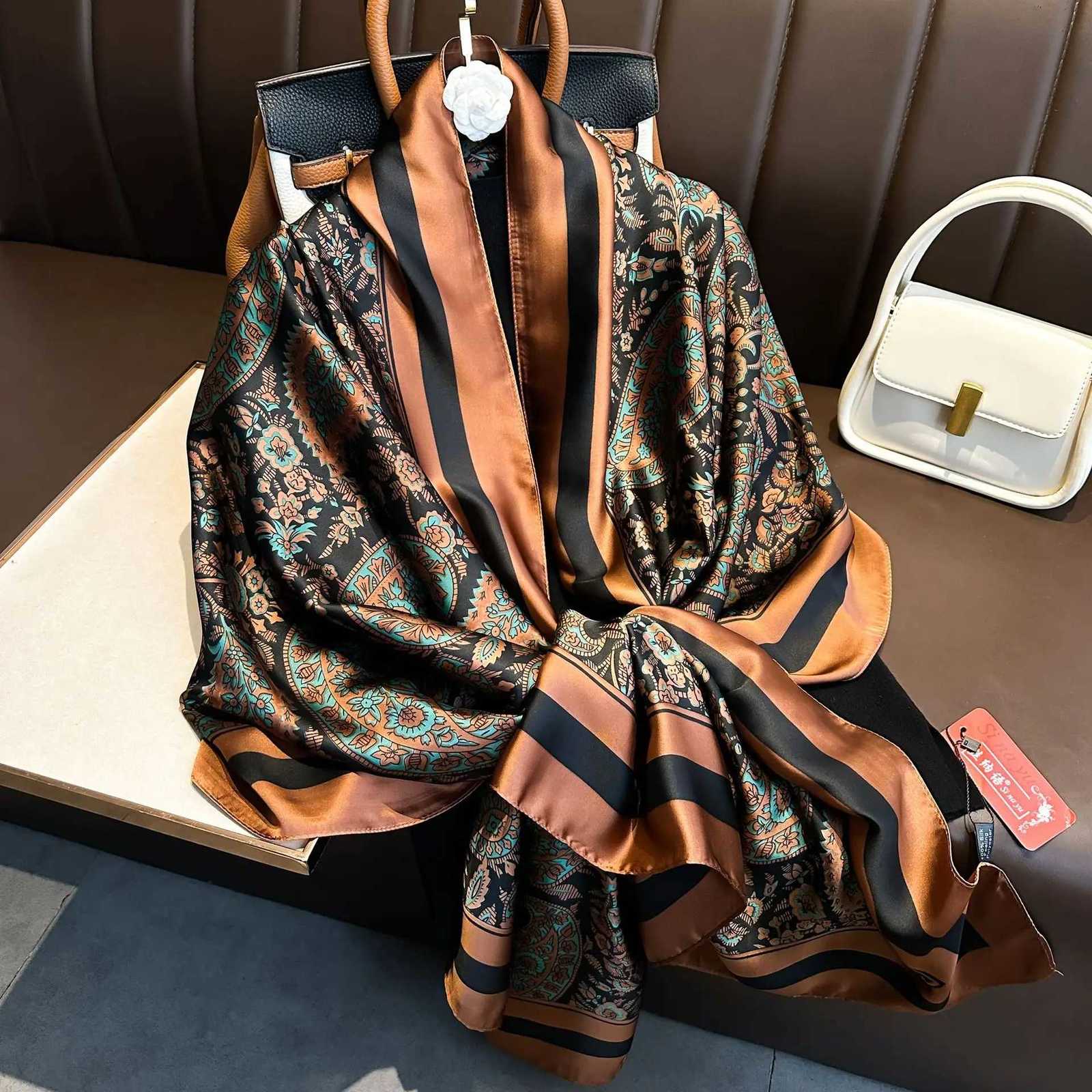 Luxury Brand Silk Scarves Wen Fashion Print 180X90CM Long Scarf Popar Silk scarf Lady Sunscreen Beach Quality Shawl X260328