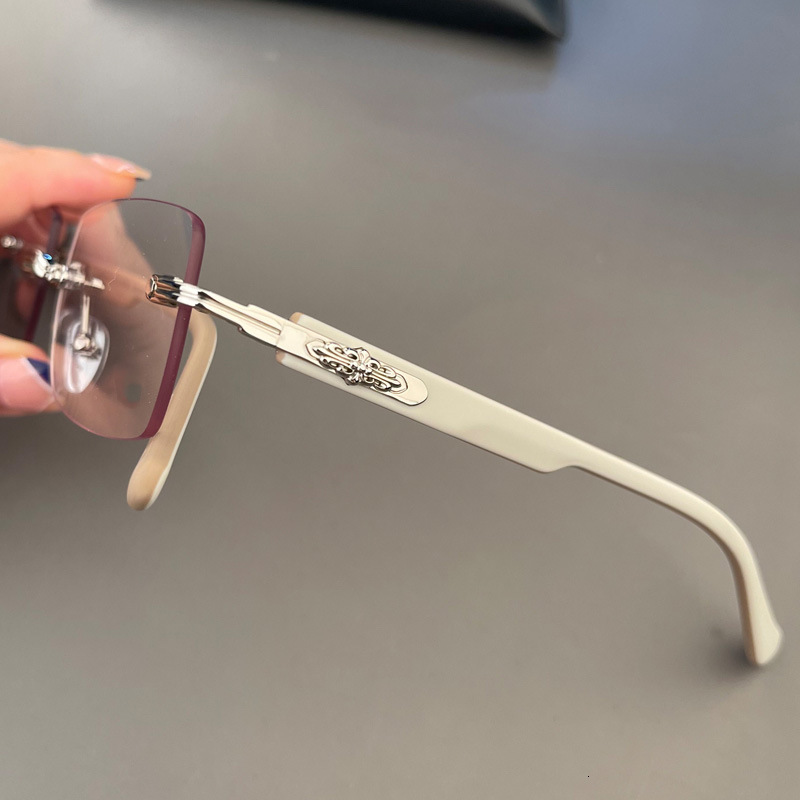 Luxury Brand Designer Sunglasses New Perforated Frameless Anti-Blue Light Glasses For Men And Women, Korean And Japanese Style, Same Design As Kloris,