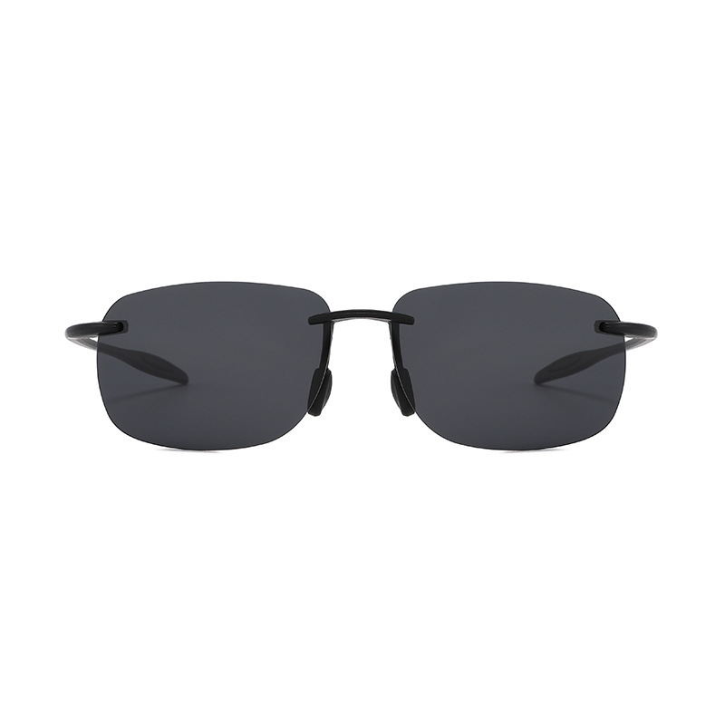 Material TAC polarized real film sports cycling sunglasses frameless outdoor sunglasses for men and women mountaineering ultra light