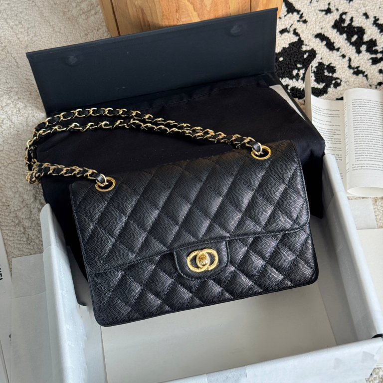 Designer Classic Flap CF Bag Luxury Bag Shoulder Bag Caviar Handbag with Box Fashion Bag Evening Bag Metallic Leather Chain Square Lattice Sheepskin Fashion