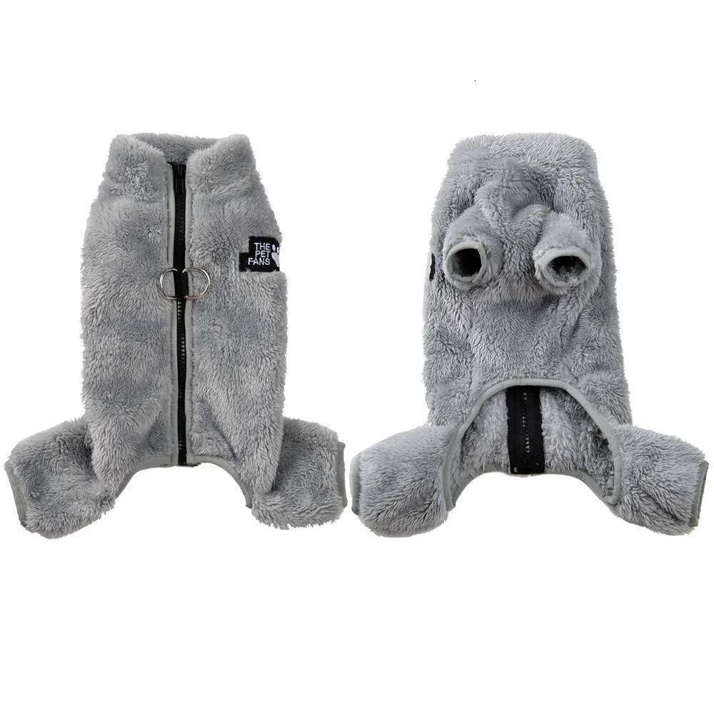 Winter Fleece Pet Jumpsuit For Small Medium Dogs Winproof Puppy Soft Warm Clothing with D-ring Chihuahua Yorkshire Pug Overalls