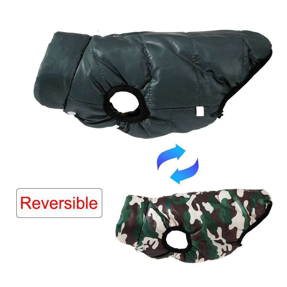 Pet Jacket Coat For Small Medium Dogs Autumn Winter Warm Fleece Puppy Reversible Dog Clothing Yorkshire Pug Costume