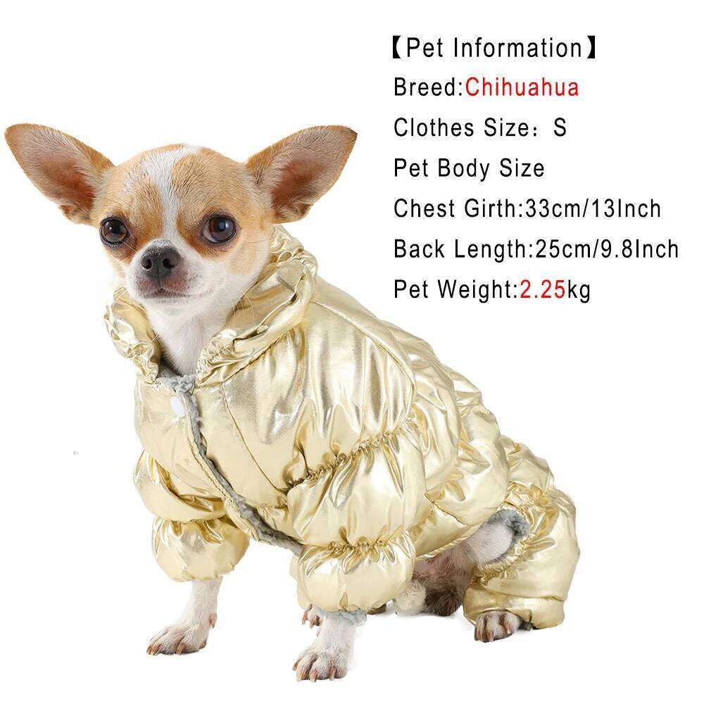 Outdoor Hiking Dog Jacket Coat Winter Warm Puppy Windproof Jumpsuit For Small Medium Dogs Cats Chihuahua Bulldog Pet Overalls