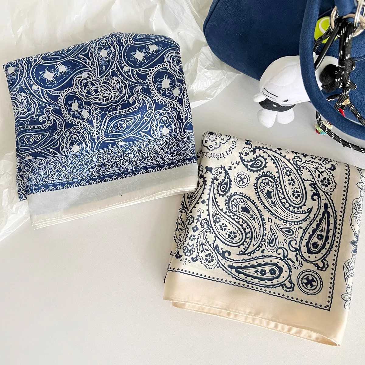 Paisley Print Square Scarf - Spring Vintage Style Womens Head Wrap Neck Scarf All Season Accessory Z260330