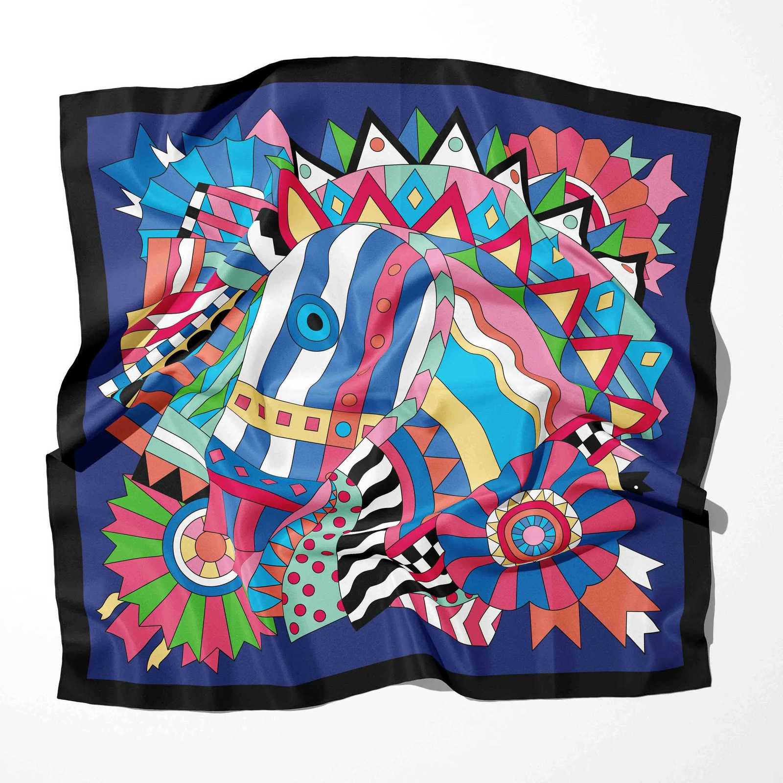 70cm70cm Fashion 2025 Design Print Silk Square Scarf Wen Floral Foard Horse Hairband Neckerchief Hijab band Bandana X260328