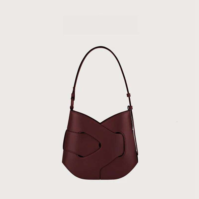 Fashion Premium Feeling Leather Smooth Woven Twisted Armpit Large Capacity Versatile Shoulder Women S Bag