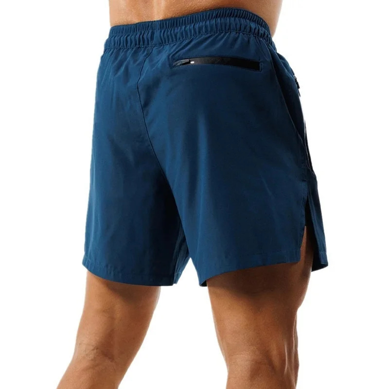 Summer Casual Trend Men Shorts Quick-drying Sports Shorts Outdoor Running Zipper Pocket Breathable Double-layer Shorts Men 260327