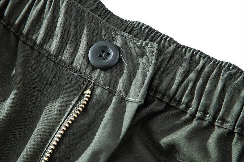 2026 Summer Black Cotton Thin Work Pants Army Green Mens Loose Straight Knee-length Shorts Gray Khaki Blue Are Available 260327