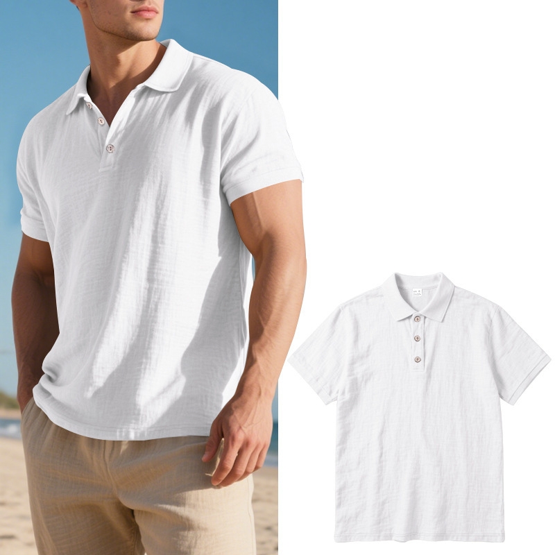 Quality Linen Mens Tshirt tshirts designer man black white blue gray designer shirt for man summer Hawaiian blouse dhgate tops