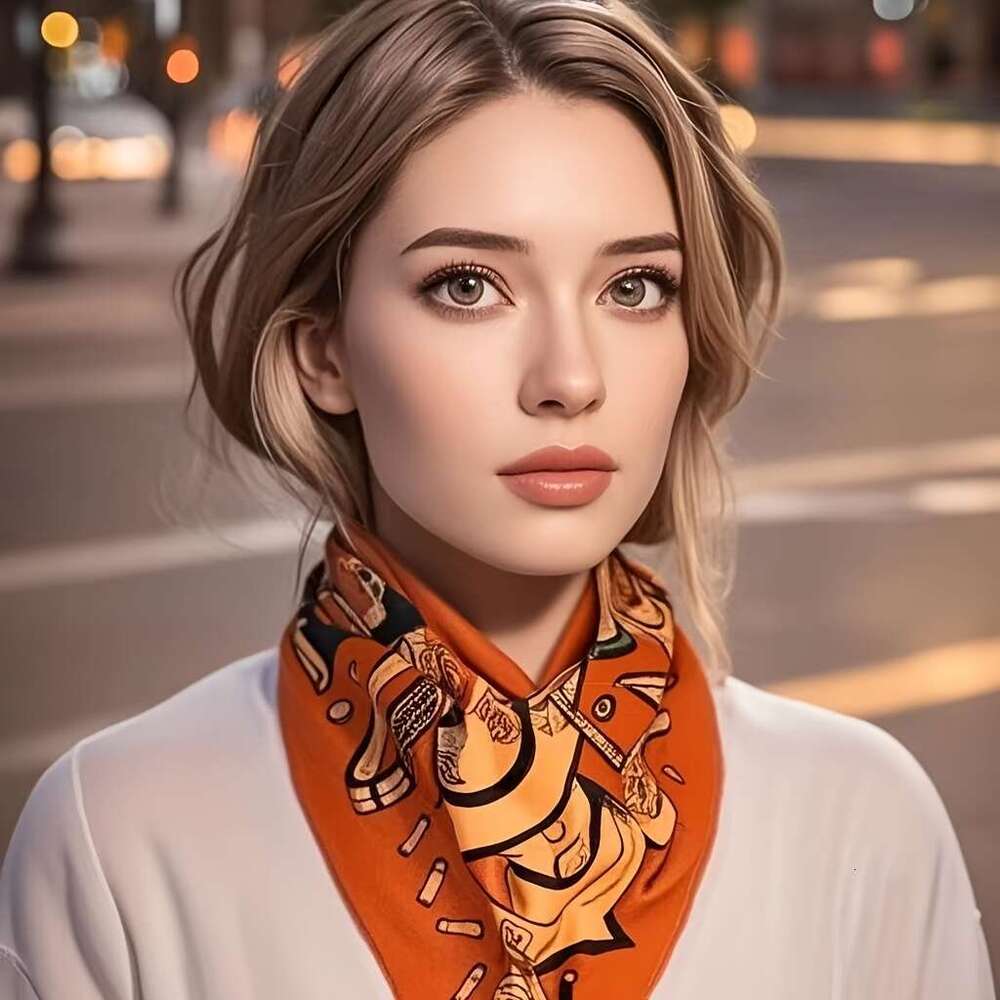 Set Of 2 Men's Bandanas Featuring A Cowboy Skull Design Lightweight Square Scarves Ideal Outdoor Motorcycle Riding Halloween. These Orange Liuyue
