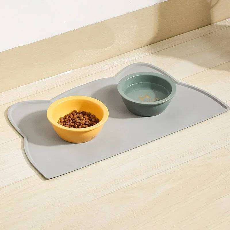 Food Grade Silicone Cat Mat Anti-dirty Easy to Clean Cats Dog Bowl Mats Waterproof and Leak-proof Anti-slip Pad Pet Product