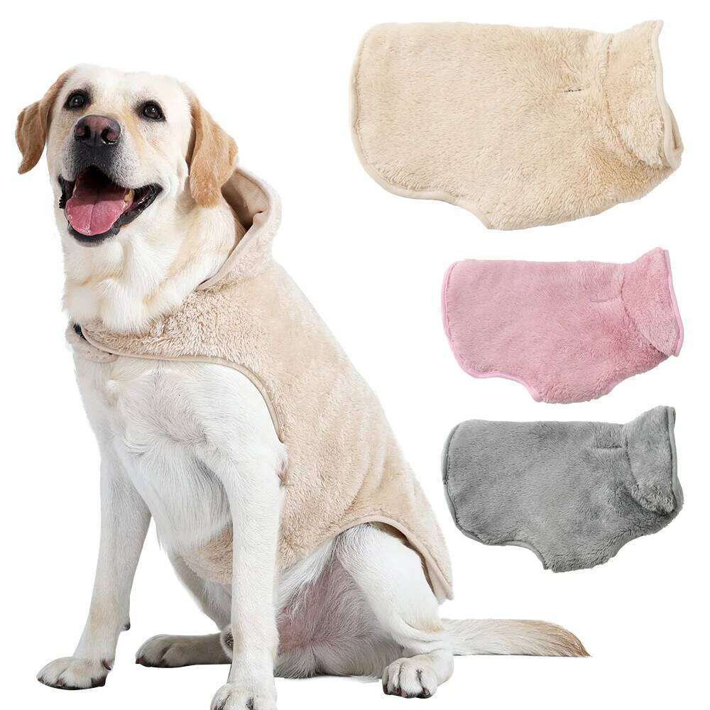 Reversible Pet Dog Clothes For Small Big Dogs Winter Warm Fleece Puppy Clothing Golden Retriever Costume Bulldog Jacket Outfits
