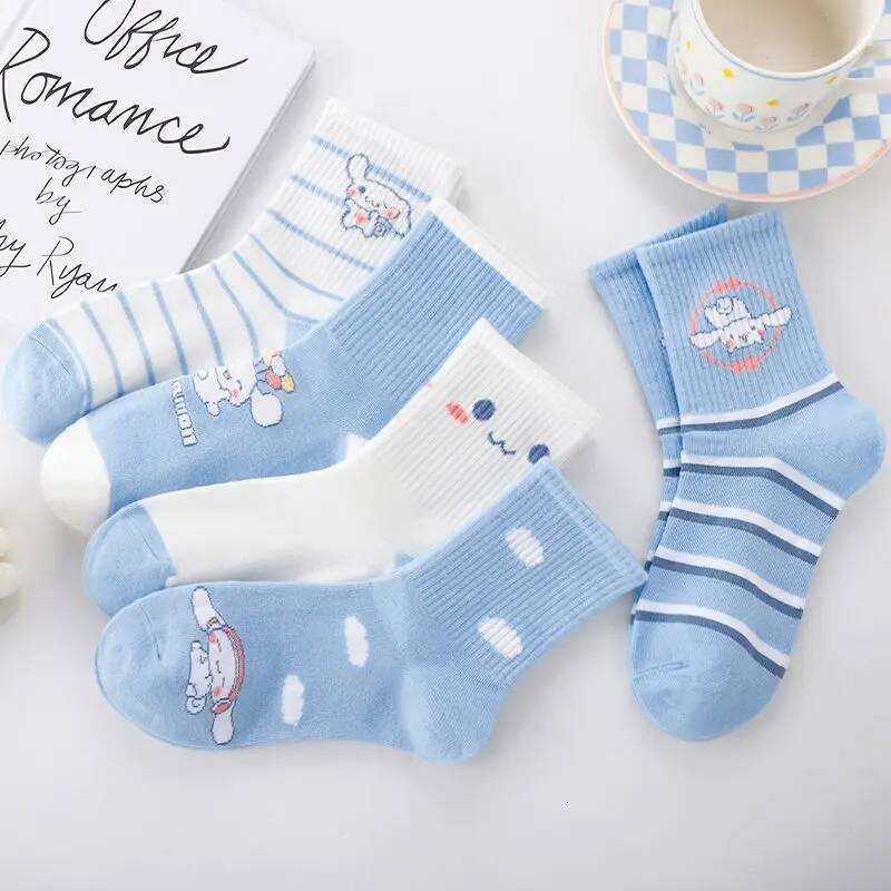 Designer New Sanrio Cartoon Cinnamoroll Socks Cute Men And Women Middle-Aged Children Mid-Tube Socks Versatile Students Autumn And Winter