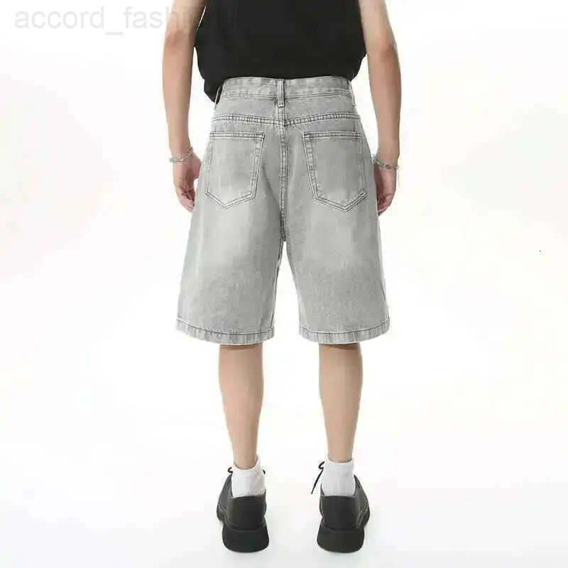 IEFB Summer Mens Casual Jeans Shorts Loose Mid High Waist Fashion Knee Lenght Denim Short Pants Vintage Male New Korean 9A8588 H260330