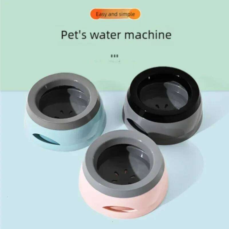 Portable Plastic Dog Bowls No Spill Floating Design Non-Slip Cat Bowl Water Feeder Dry Mouth Support Pet Accessories 26W0330