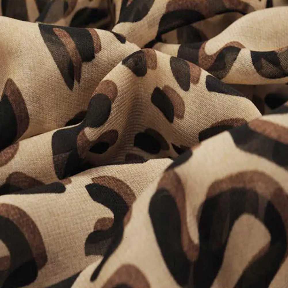 Wen Stole Soft Leopard Print Scarf Vintage Chiffon Wrap Harajuku Scarves Shawl Hot S Thin Summer Spring Casual Sexy Elegant X260328