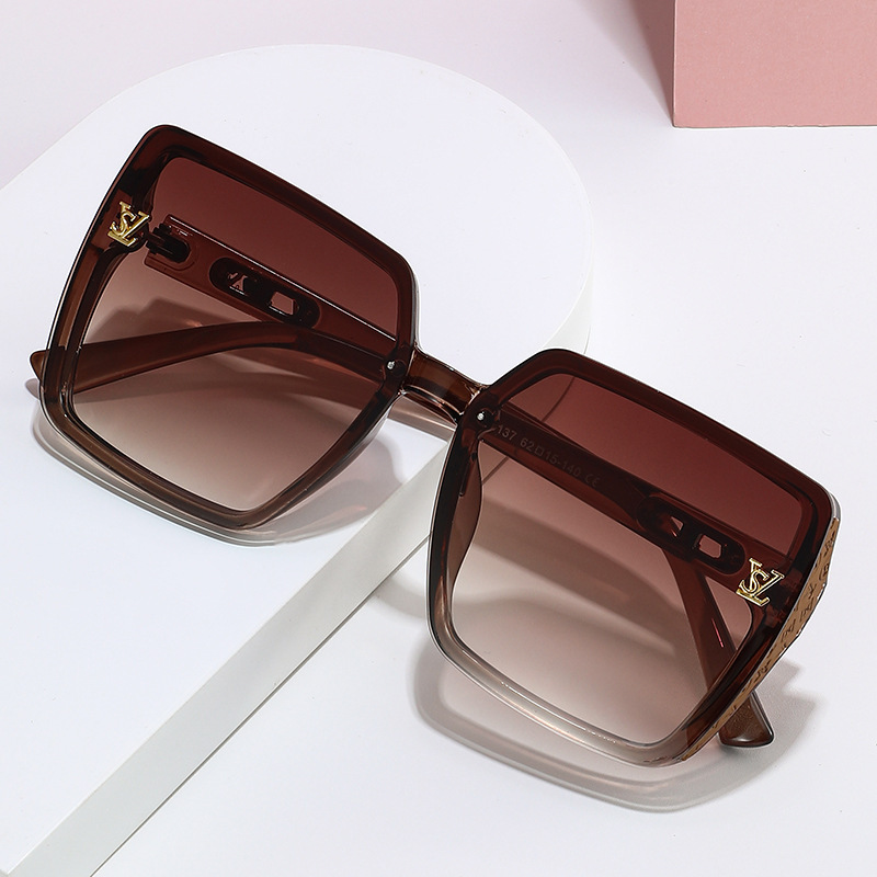 Leiga unisex LS sunglasses fashionable dressing commuting sunglasses square leather UV400 dual color sun visor