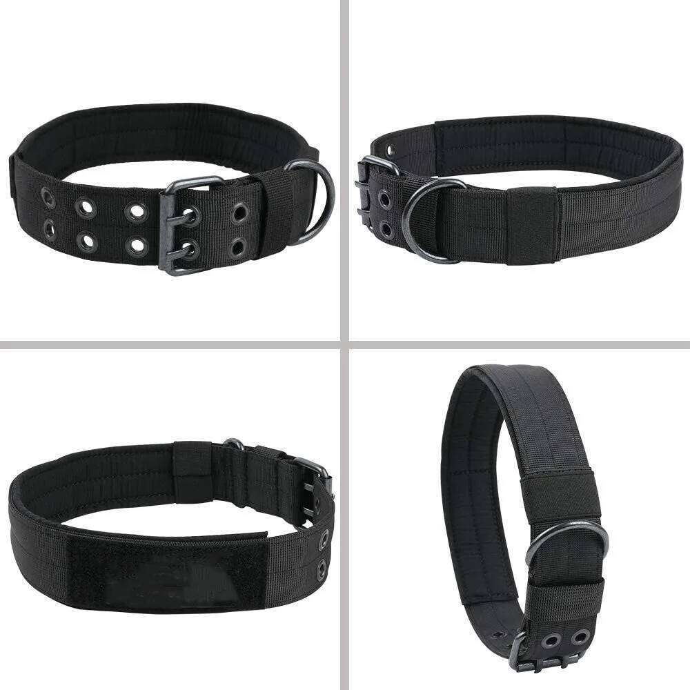 Outdoor Tactical Set Leash Metal Buckle Breathability Nylon Adjustable Dog Collar for Training Neck Pet Products