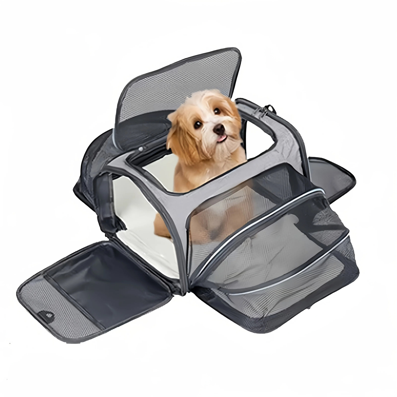 Pet Bag Foldable Small Dog Charter Carrying Cat Out Bag Expansion Pet Bag Mesh Breathable Expansion Foldable Handheld C 260316