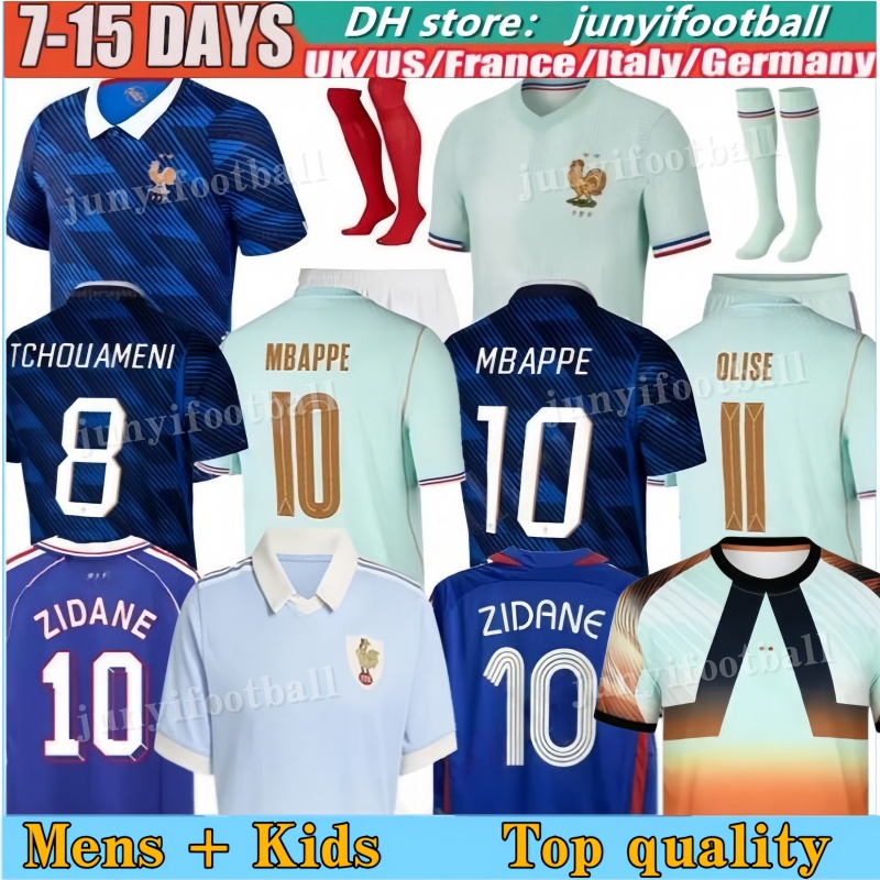 MAILLOT equipe de France jersey 2026 world cup French Soccer Jerseys MBAPPE DEMBELE GRIEZMANN kids kits 1998 retro ZIDANE HENRY football shirt REZEGUET Vintage