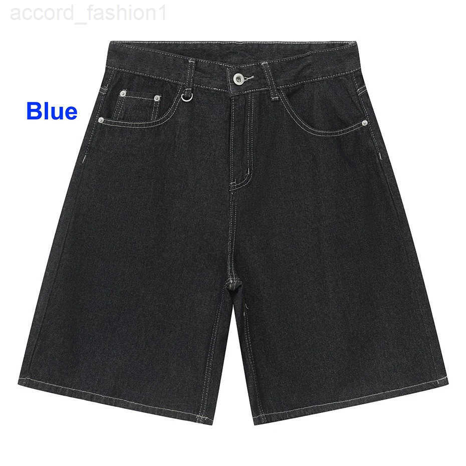 Men Denim Shorts Summer Loose Wide Leg Jeans Shorts Streetwear Harajuku Hip Hop Shorts Unisex H260330