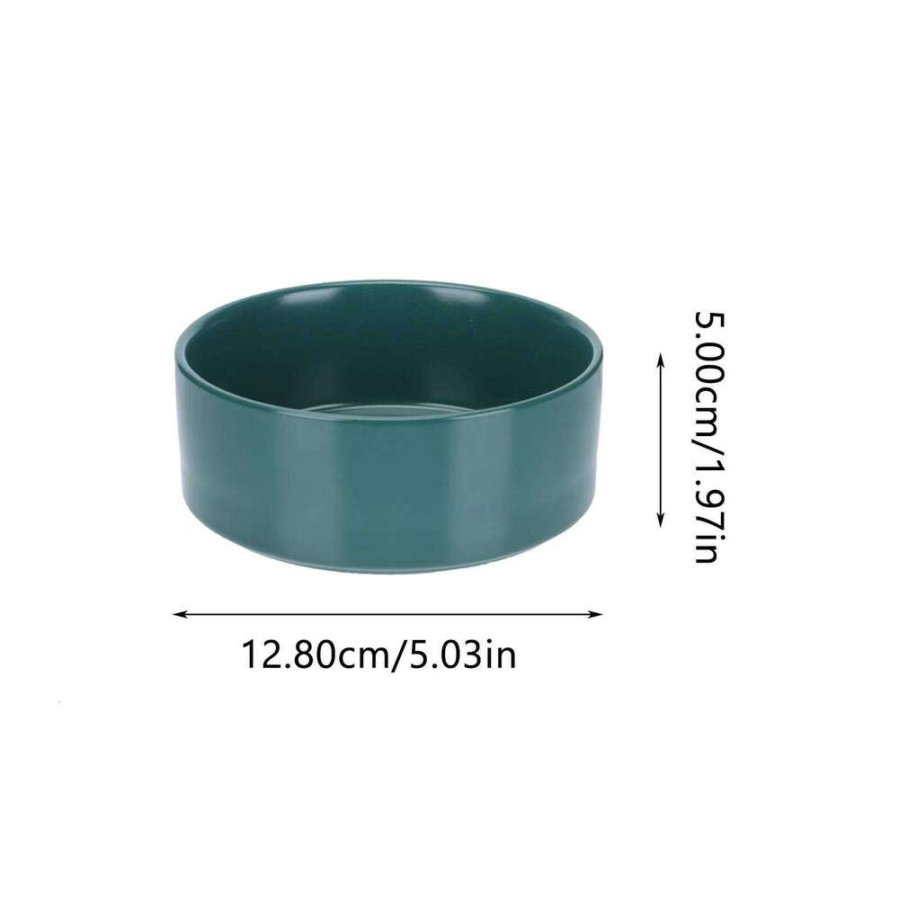 1Pcs Ceramic Dog Green Puppy Feeding Bowl Water Container for Cats Soup Noodle Dish Easy Clean Heat Resistant Stackable 26W0330