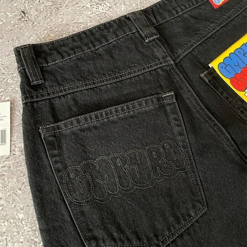 American Vintage Washed and Distressed Jeans High Street Casual Japanese Women Pants Y2k Loose Straight Fit Slim and Versatile 260327
