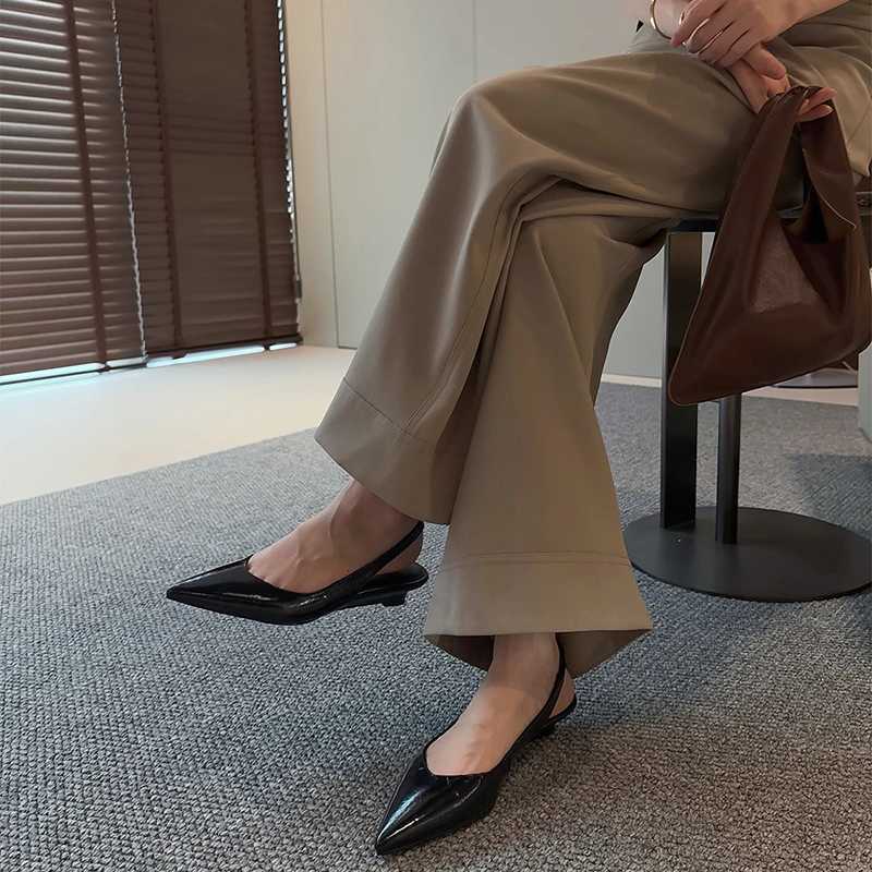 Luxury Summer Cover Toe Slip On Women Sandals Fashion Shallow Ladies Casual Wedges Low Heel Singbacks Sandalias Z260330