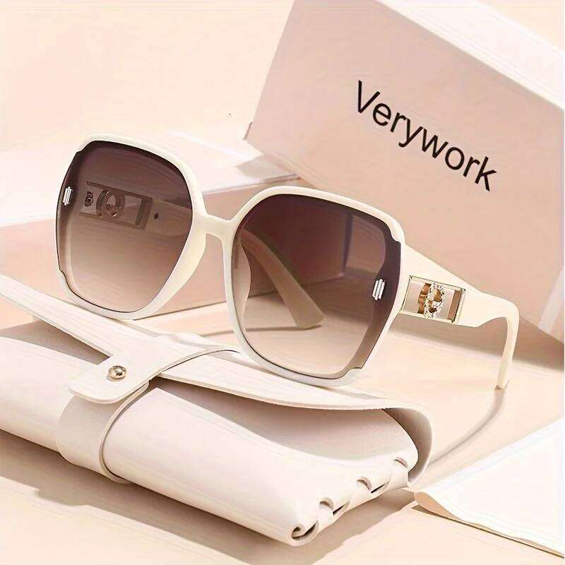 , women's classic retro square fashion glasses - UV-blocking high-end sunglasses, perfect gift choice 26Y0330