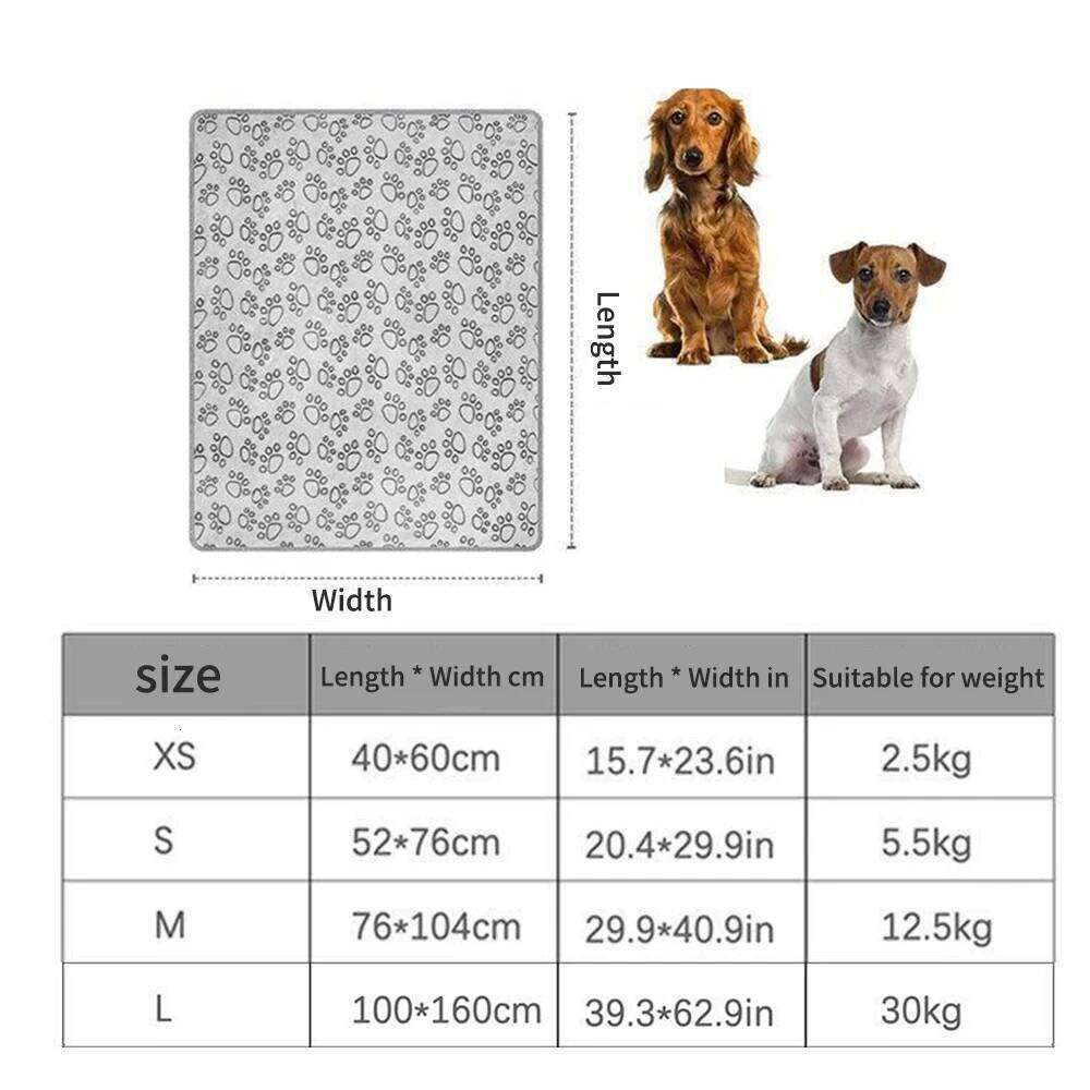 Soft Fluffy High Quality Washable Cute Pattern Paw Print Dog Pet Mat Warm Blanket for Indoor Cat Dogs