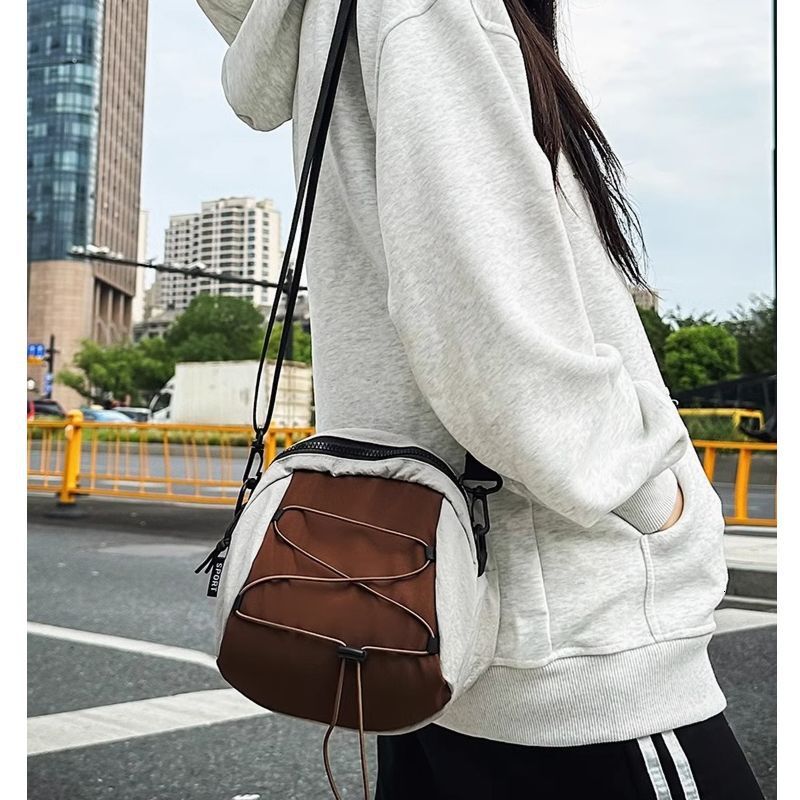 Crossbody for Women, Color-Block Small Trendy Ins Style, Men's Cross Knot Shell Bag, Commuter Versatile Lightweight Shoulder Bag