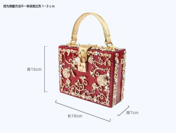 Chinese Embroidery High Grade Acrylic Evening Luxury Rhinestone Designer Clutch Purse Women Shoulder Bag Clutches For Wedding Party Handbag Clutch Bag