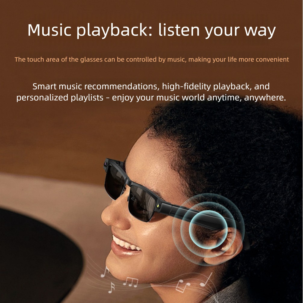AI Intelligent Designer Business Glasses Luxury Brand Accessories High-definition 8 Million Pixel Shooting AI Assistant Real-time Translation Sunglass