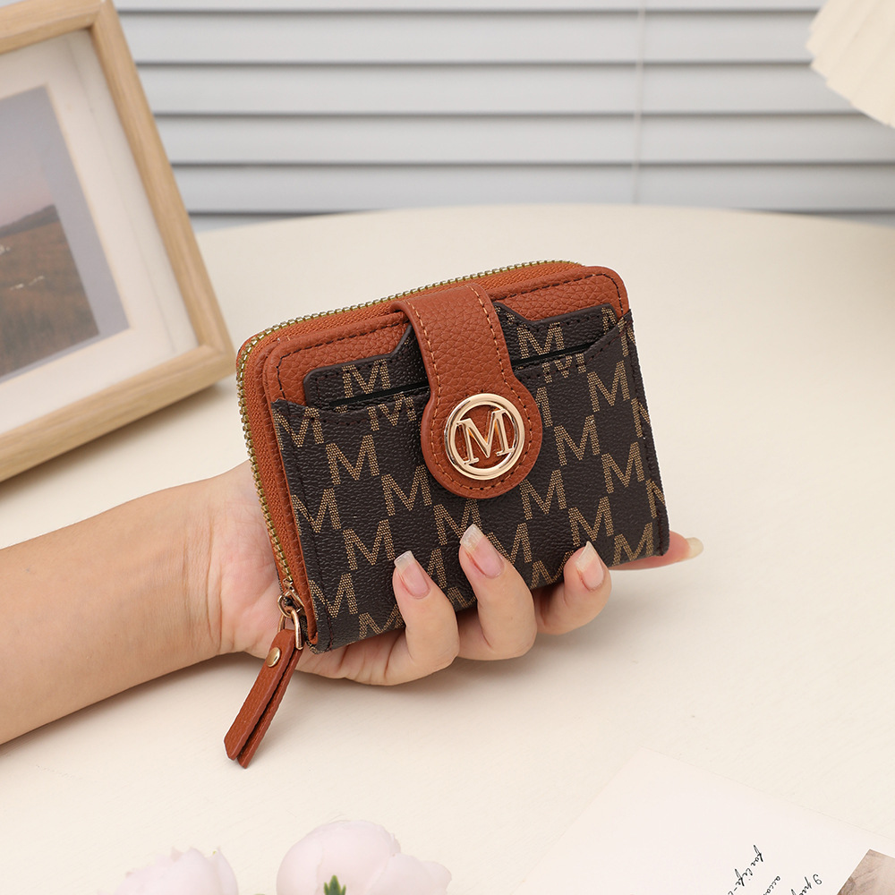 Designer New Women's Wallet Fashion Letter Patchwork Ins Versatile Double Zipper Large Capacity Casual Clutch