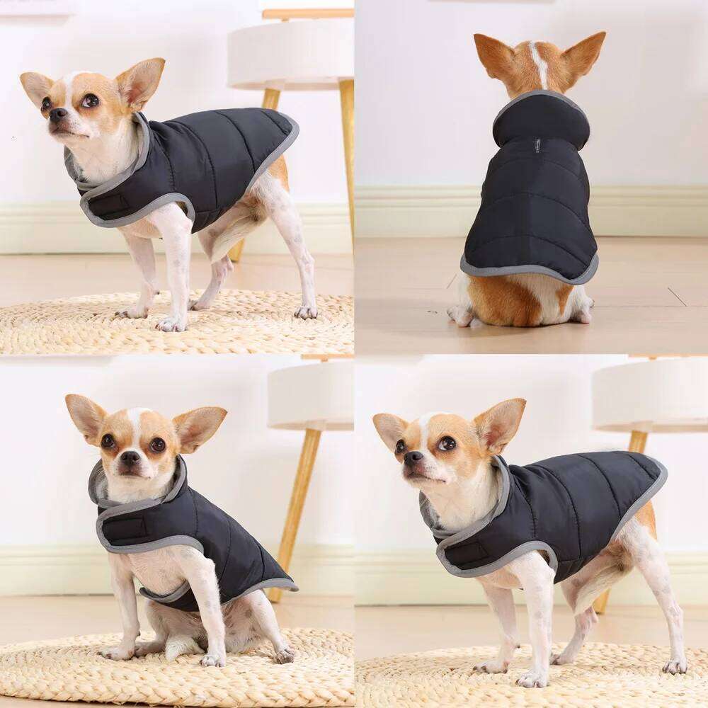 Winter Pet Clothes For Small Medium Dogs Cat Reflective Dog Jacket Coat Warm Fleece Puppy Clothing Chihuahua Bulldog Outfits