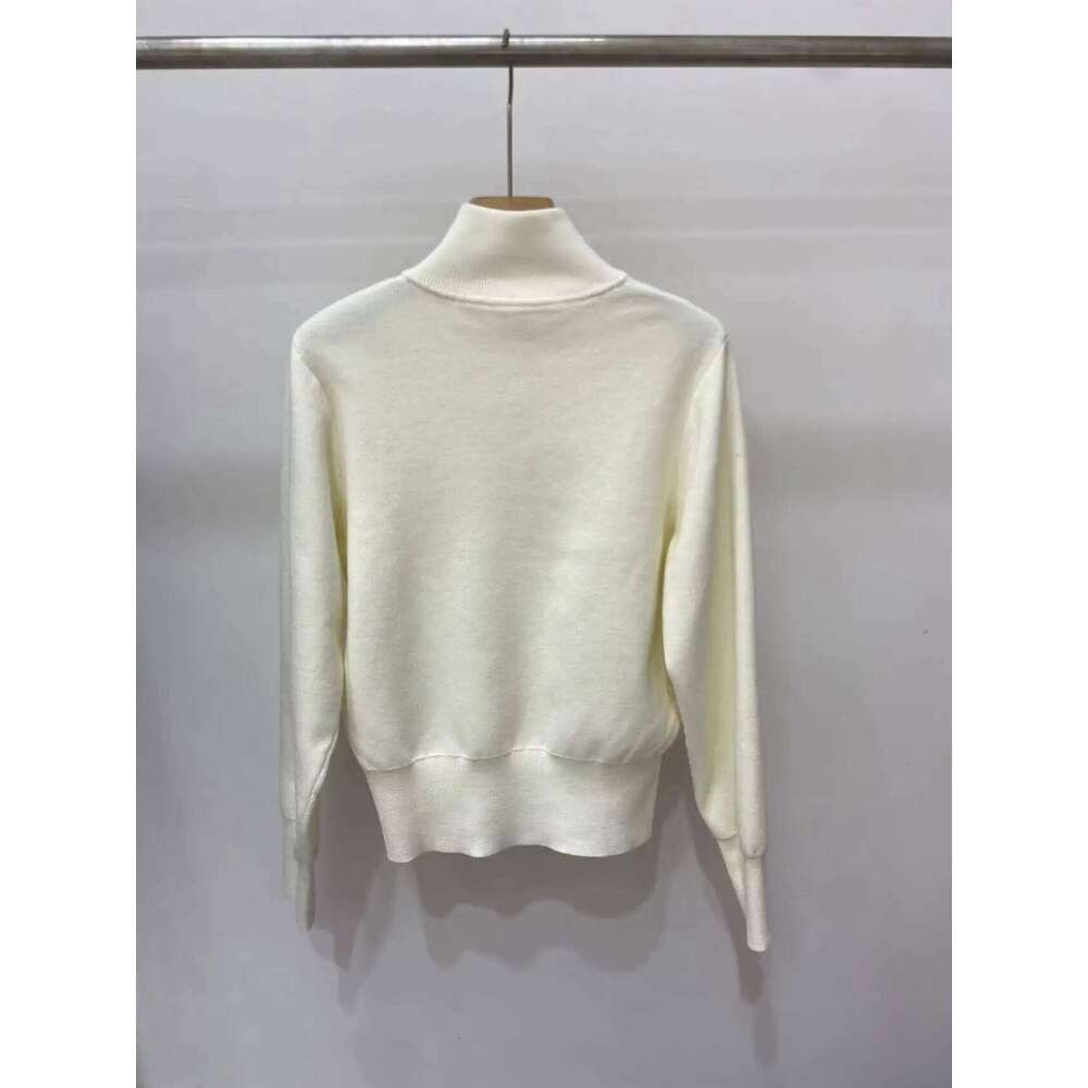Women Turtleneck Tops Long Sleeve Simple All-Match Ruffles Lady Knitted Sweater Autumn Knitwear Mdng260330