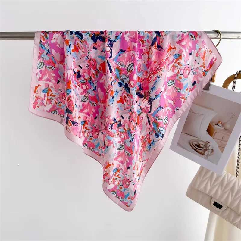 Fashion Wens Scarf Premium Imitation Silk Colorf Floral Print Lightweight Neck Scarf for Work Casual Outfits X260328