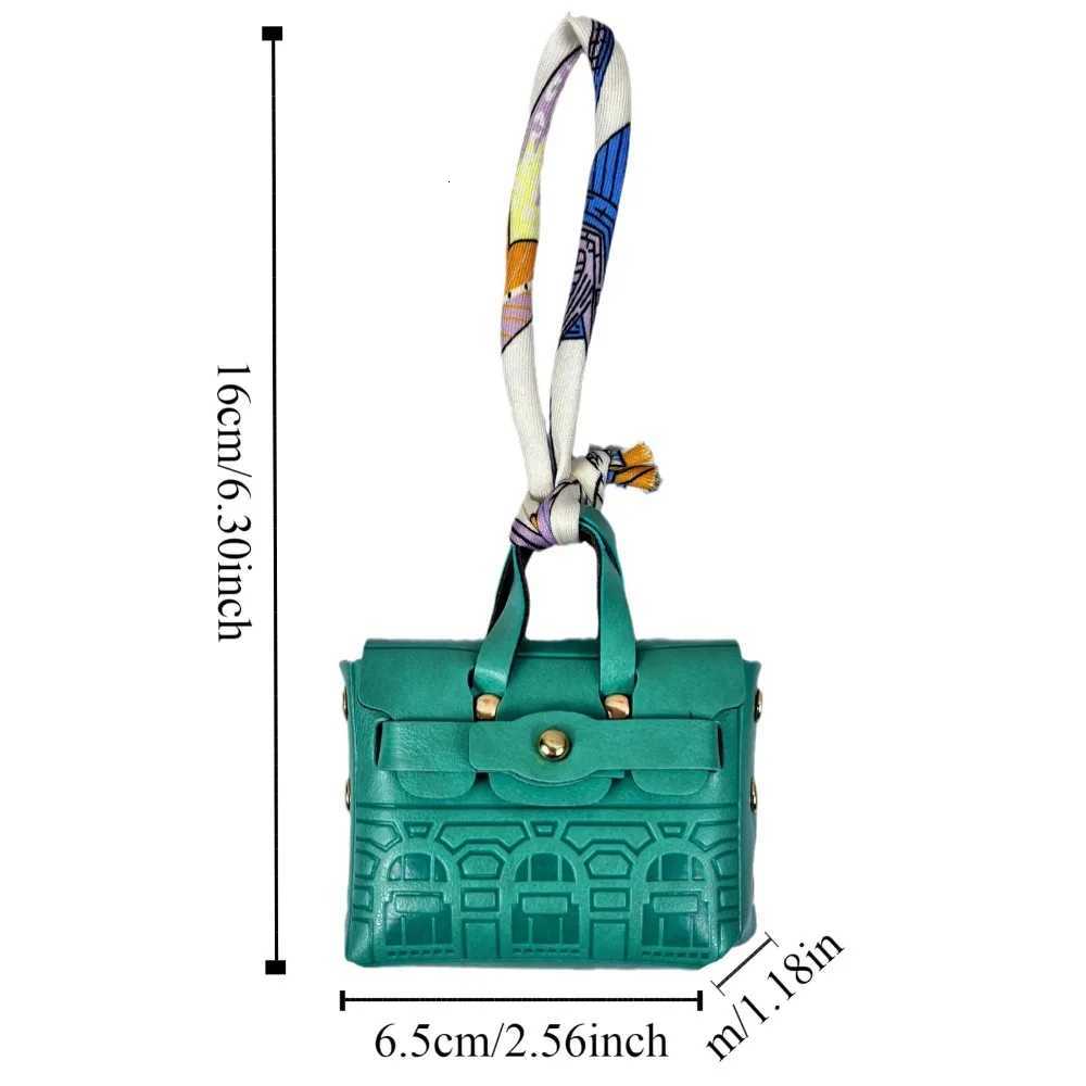 Coin Purse House-shaped Mini Earphone Bag Portable Hand Rope Leather Coin Small Bag Handheld Bag Charm Luxury Handbag Keychain Z260330