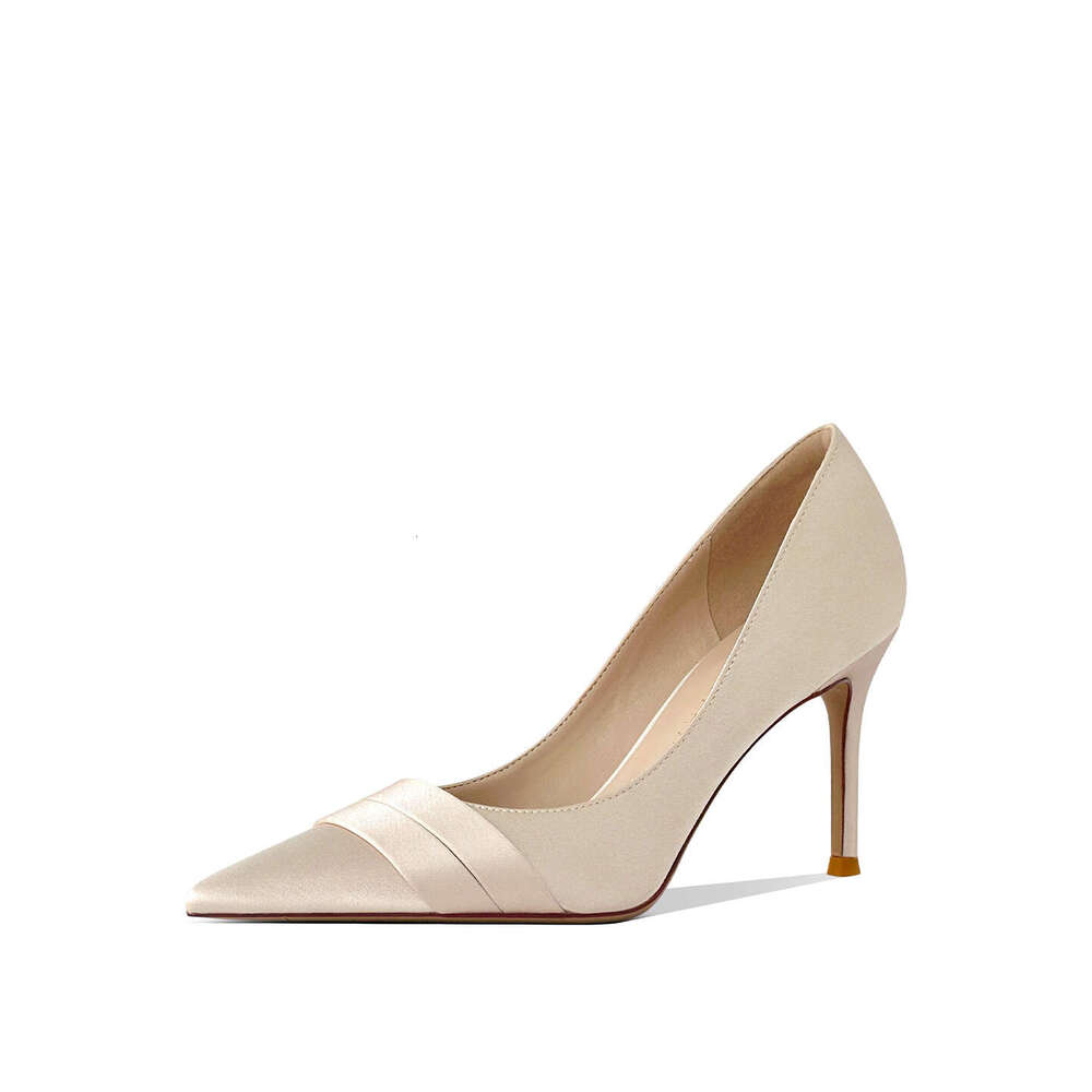 In Stock Spring And Autumn New High End Sexy Pointed Toe High Heel Shallow Mouth Pumps Professional Work Shoes For Women