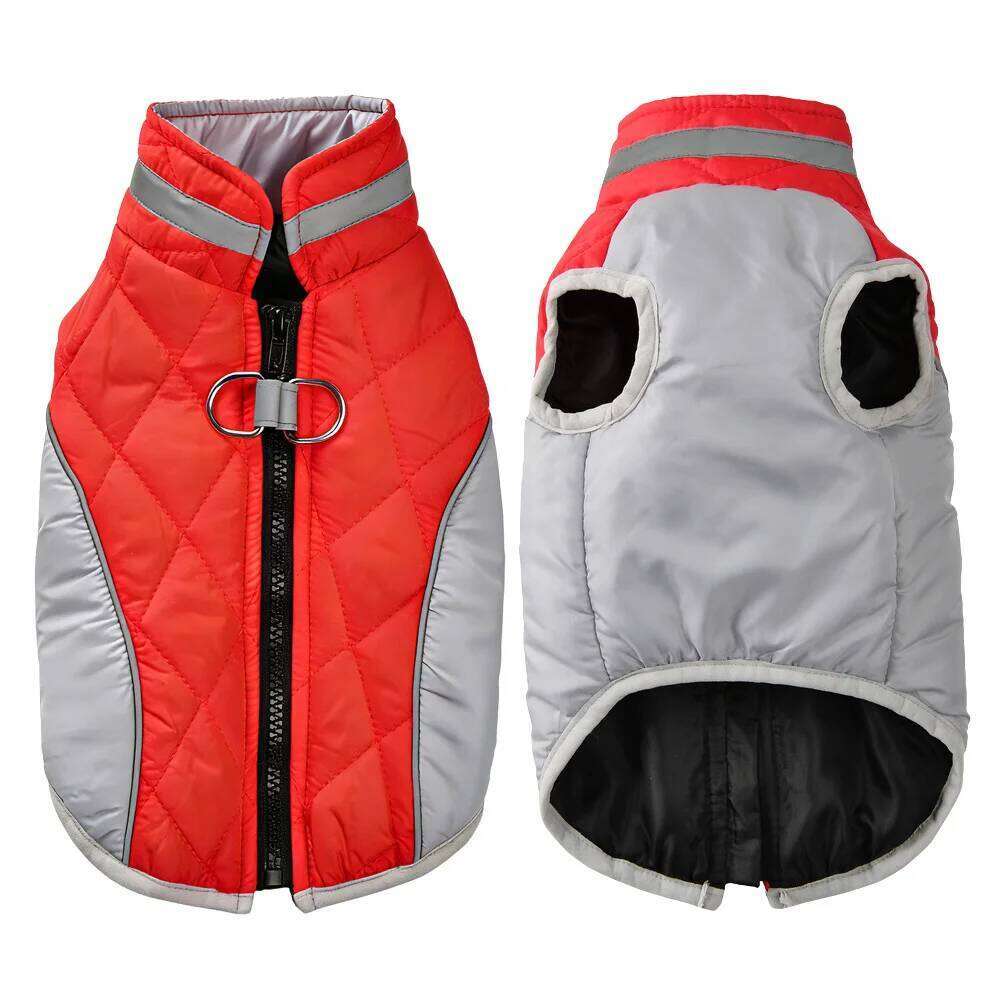 Winter Pet Dog Clothes For Small Medium Dogs Cats Reflective Puppy Jacket Coat Cat Clothing with D-ring Chihuahua Pug Overalls