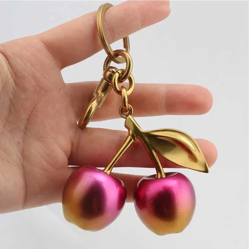 Fruit Cherries Keychain Bag Mobile Phone Pendant Creative Womens Gift Accessories Z260330