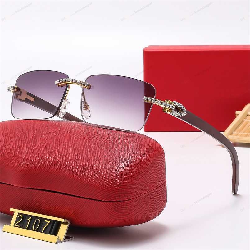 Sunglasses for buffs rimless lunette Retro Rectangle Goggle gold Frame lady Sun Glasses diamond cut sunglasses men glasses lunettes 12A