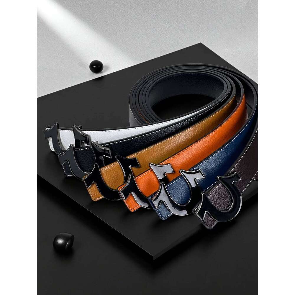 Internet Celebrity's New Style Men's Light Luxury Belt, Trendy Jeans, Trousers, Casual Pants, Versatile Pants Belt Chunjinqiuli