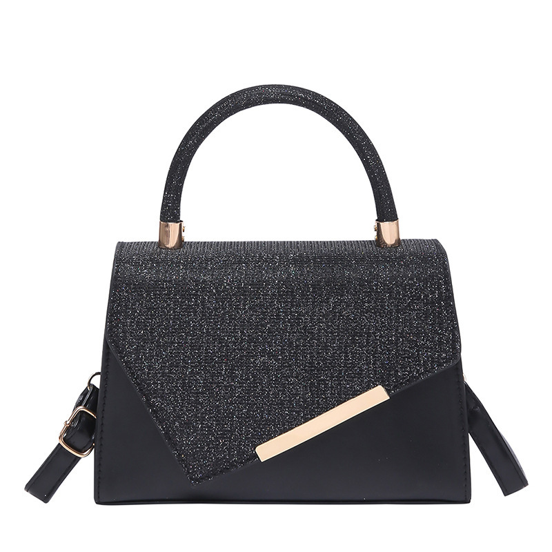 Free Shipping High Value Glitter Splice Handbag for Women Elegant Evening Bag Crossbody Shoulder Bag with Gold Handle