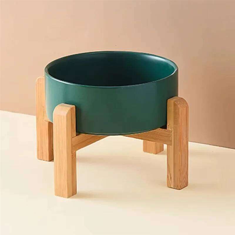 Self-Assembly Ceramic Double Dog 400ML Pet Feeding Bowl Cat Puppy Feeder Product SuppliesFood Water Bowls 26W0330