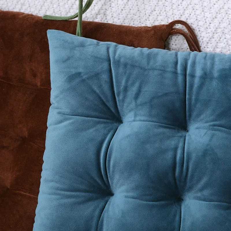 Solid Color Home Dining Chair Seat Cushion Thicken Crystal Velvet Seat Cushion Student Stools/Office Mats Square Floor Seat Mat H260330 - view 5