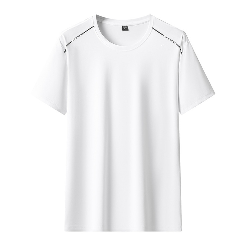 Nylon ice-feel short-sleeve for men, summer thin loose fit, large size, casual sports, double-open outdoor ice silk T-shirt