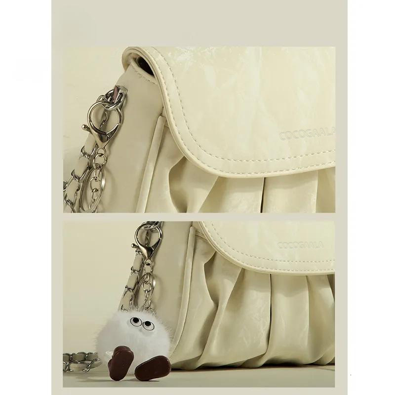 Cloud High-Value New Style Pleated Single Shoulder Versatile High-Quality Texture Chain Crossbody Bag