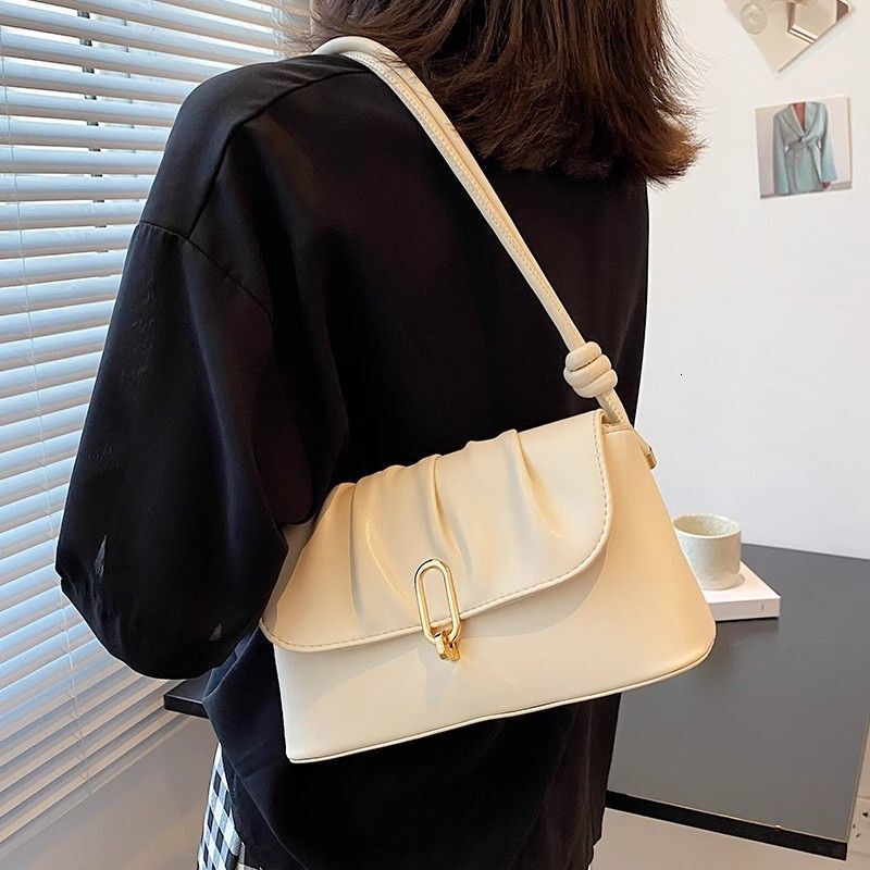 Niche White for Women 2025 New Trend Versatile High-End Feel Shoulder Underarm Crossbody Bag