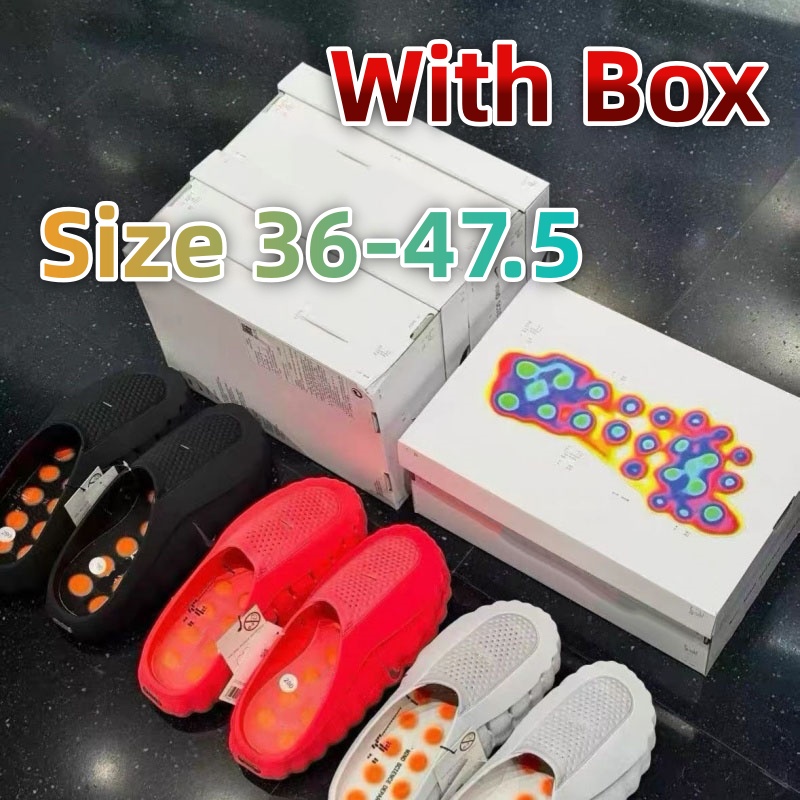 Desginer Mind 001 Slide Slides Mind001 Slippers Soft Rubber Tech Comfortable Sandals Mules Clog Black Red Bone Light Smoke Grey Men Women Summer Shoes Size 36-48.5